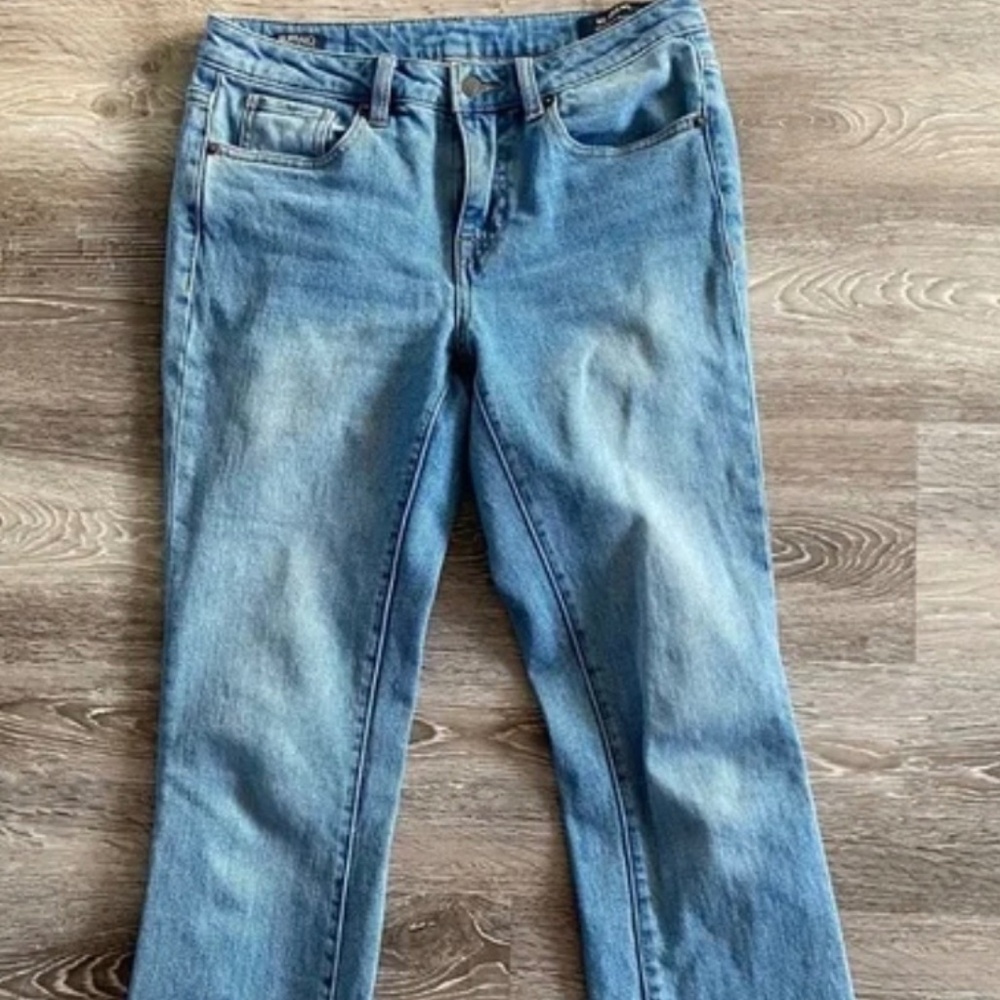 Buffalo Mid Rise Faded Blue Boot Cut Jeans